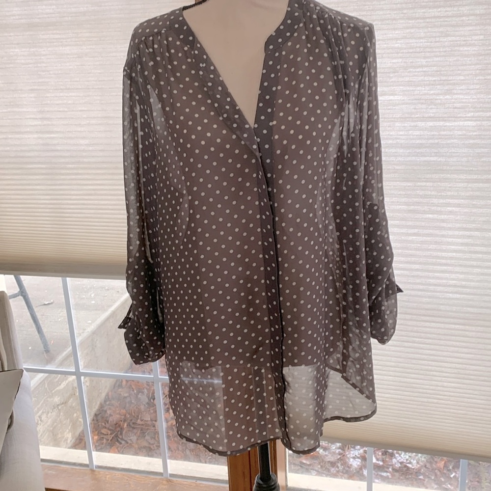 Loft polka dot shirt